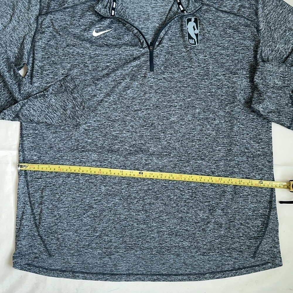 NBA Nike Navy Dri FIT 3/4 Zip Sweatshirt - Picture 7 of 9